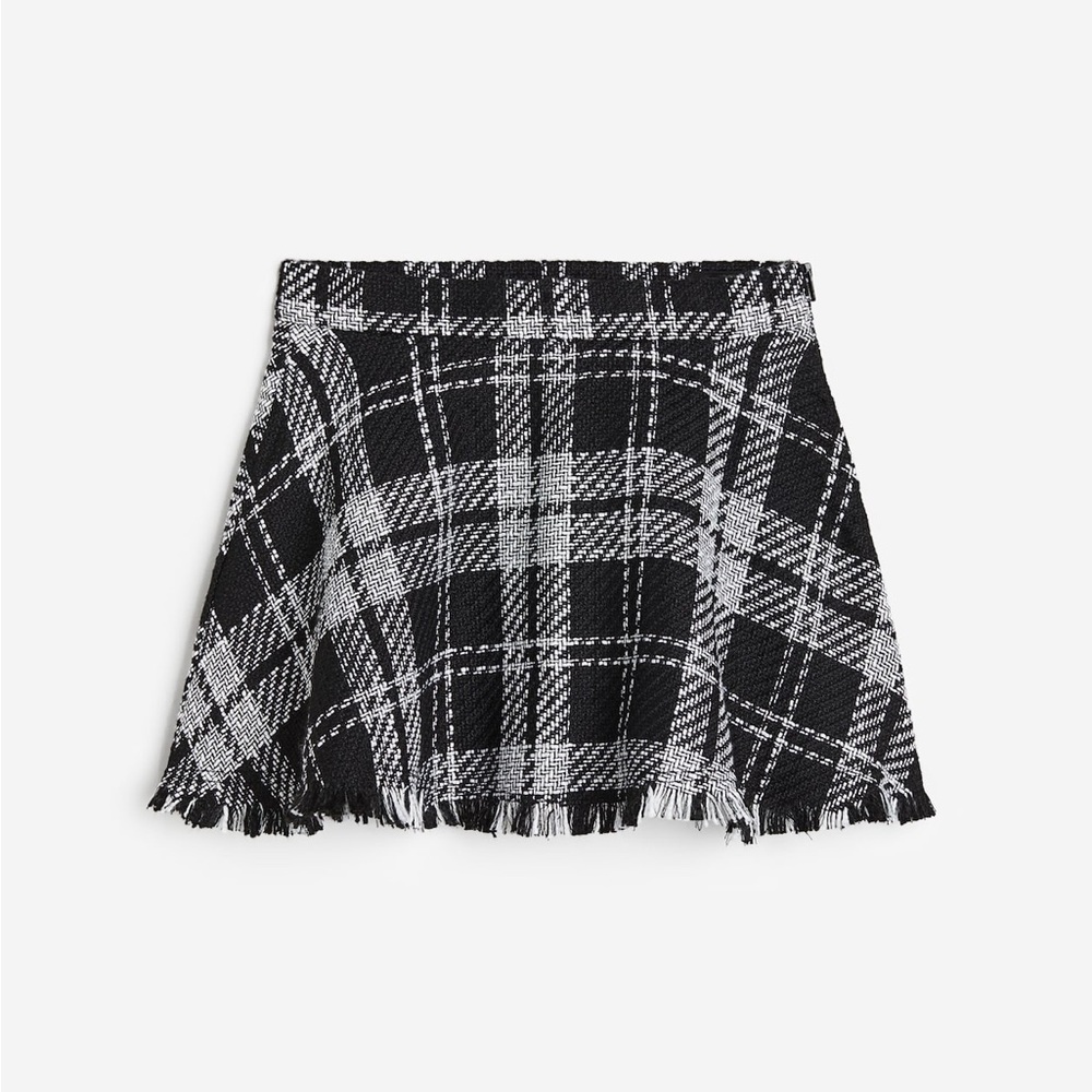 H&M kids checkered woven skirt